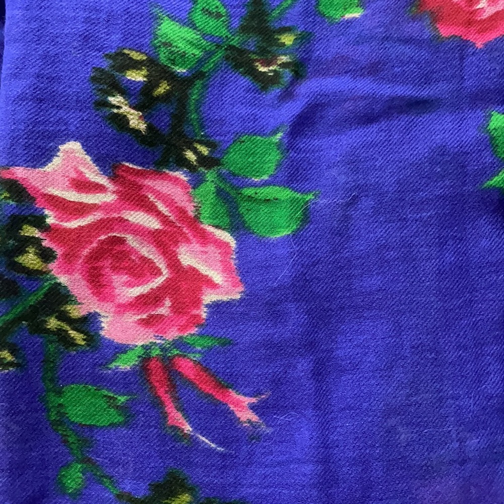 Blue floral scarf